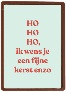 kerstkaart hohoho ik wens je fijne kerst enzo