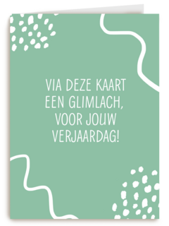 Verjaardagskaart man hip Een glimlach voor jouw verjaardag