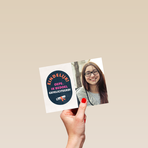 geslaagd fotokaart eindelijk