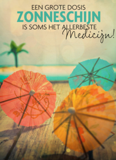 zonneschijn is het beste medicijn