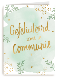 Gefeliciteerd met je communie Groen