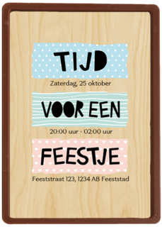 uitnodiging voor een feestje