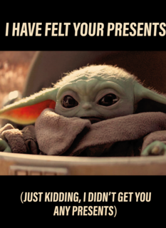 Star Wars Grogu kaart no presents