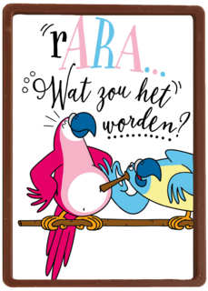 zwangerschapskaart rara wat zou het worden