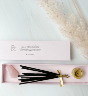 Rockstyle Edelsteen Wierook Cadeauset Rozenkwarts en Rozengeur
