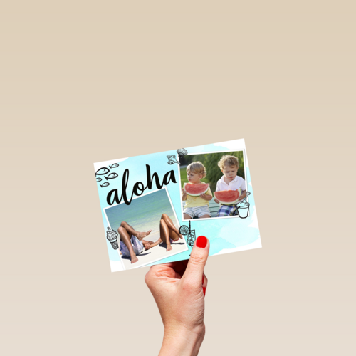 aloha in zomers blauw
