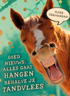 Goed nieuws alles gaat hangen verjaardagskaart