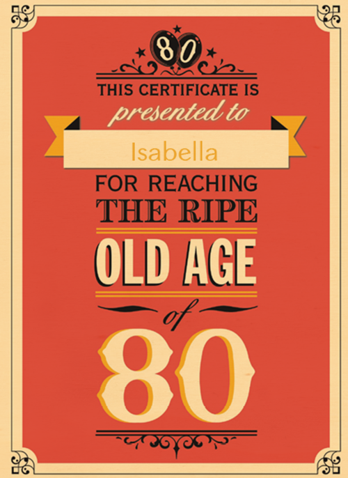 leeftijd tachtig old age