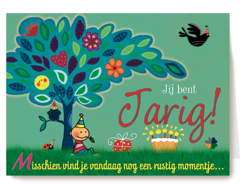smile kaart jij bent jarig