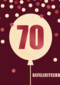 Verjaardagskaart leeftijden vrouw 70 ballon