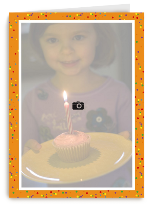 fotokaart blanco oranje omkader