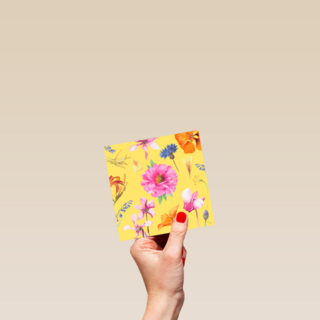Kaart flowers by Marjolein Bastin Blanco geel bloemen
