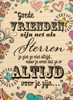 goede vrienden zijn net sterren