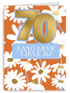 een bloemige verjaardagskaart voor 70