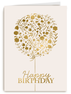 Gouden boom met Happy Birthday