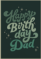Stijlvolle verjaardagskaart met Happy birthday dad