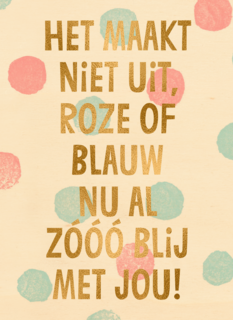 zwangerschap aankondiging het maakt niet uit roze of blauw