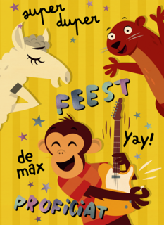 Lentefeest aap gitaar