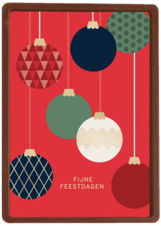 Fijne feestdagen modern kerstballen