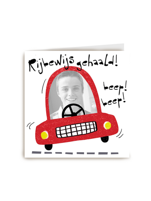 fotokaart rijbewijs rode auto