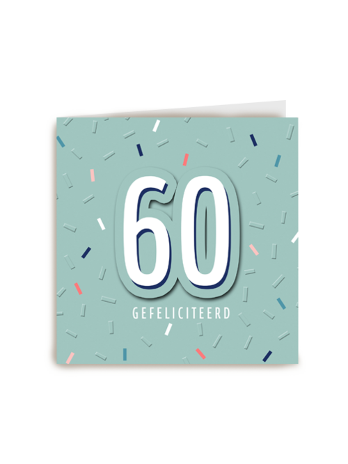 verjaardag kaart stijlvol 60