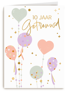 Ballonnen 10 jaar getrouwd