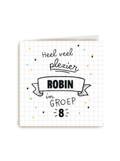 back to school kaart heel veel plezier in groep