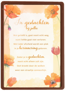 Condoleancekaart In gedachten bij jullie More than words