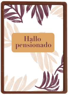 Pensioen kaart hallo pensionado