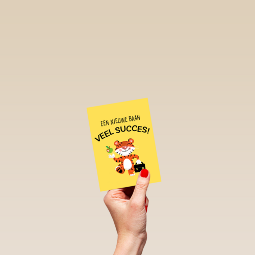 nieuwe baan kaart tijger met