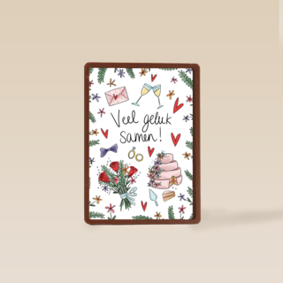 Trouwdagkaart Veel geluk samen Matia Studio