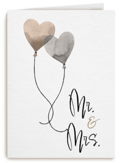 Pas getrouwd kaart Mr and Mrs