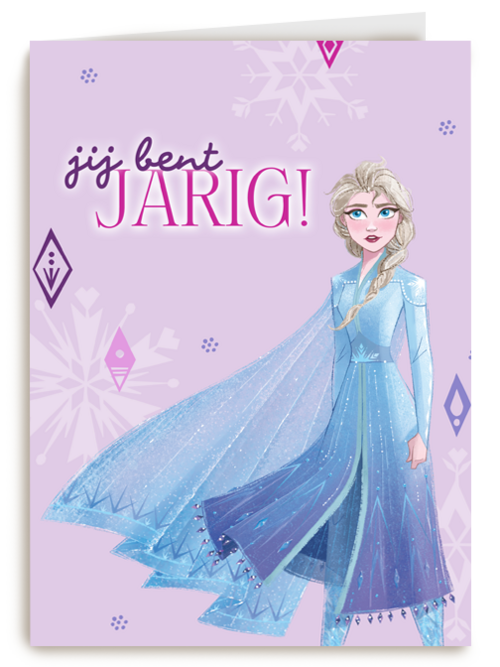 verjaardag kaart frozen elsa jij bent jarig