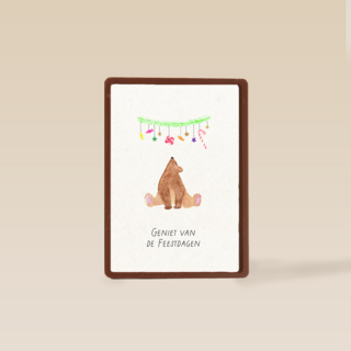 Kinderpostzegels Kerst Beer Geniet