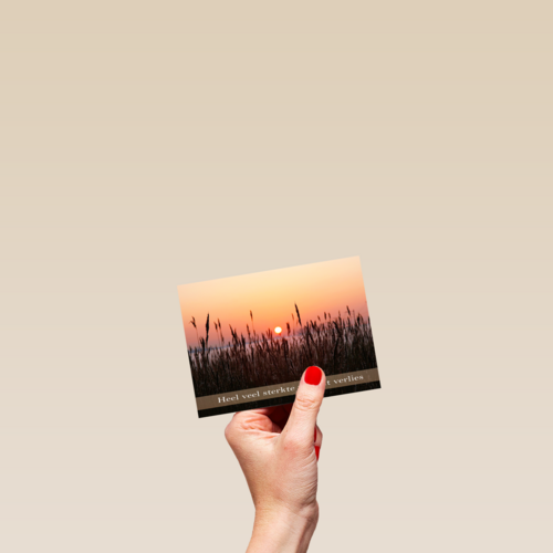 Sterkte met fotografisch ondergaande zon