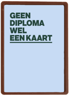 Gezakt kaart Geen diploma wel een kaart