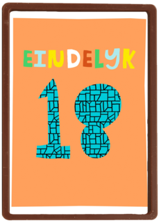 Verjaardagskaart Eindelijk 18 jongen man