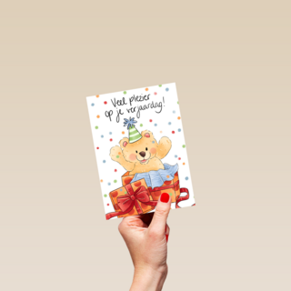 verjaardagskaart kids beer surprise matia studio