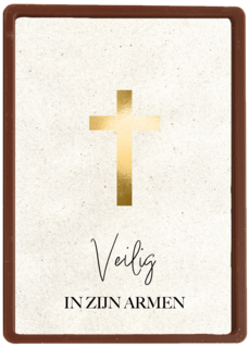 condoleancekaart met tekst veilig in zijn armen