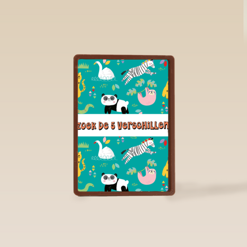 Kinderkaart Zoek de 5 verschillen