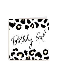 birthday girl with leopard print