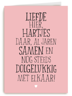 al jaren samen en nogsteeds dolgelukkig kaart