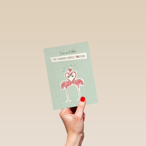 huwelijk kaarten you flamingo perfect together