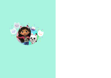 Gabbys Dollhouse Hoera fotokaart