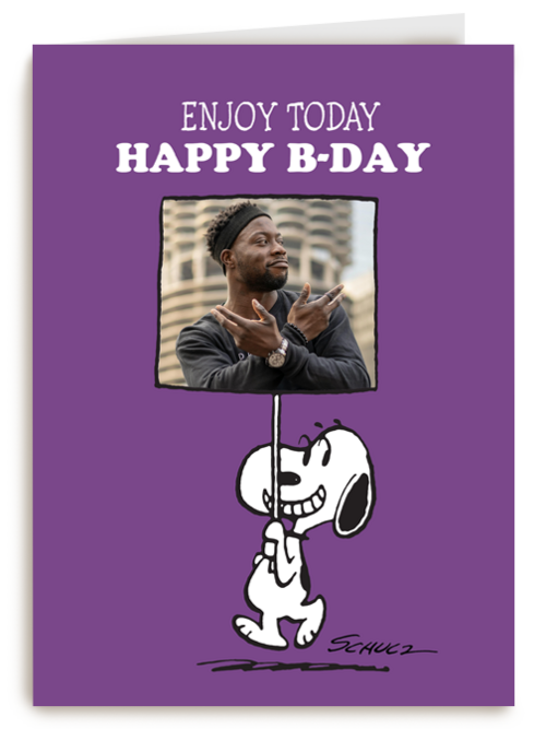 Peanuts Happy Bday Fotokaart