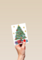 kerstkaart hip kerstboom getekend matia studio