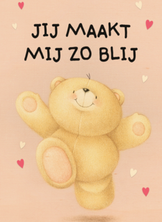 valentijnskaart klassiek forever friends jij maakt mij zo blij