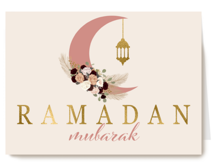 Eid Mubarak kaart met Ramadan Mubarak