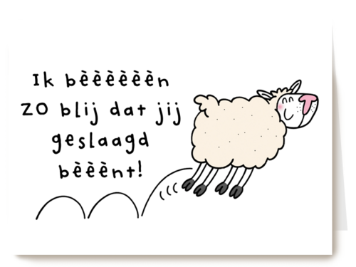 geslaagd kaart ik beeeeen zo blij dat jij geslaagd bent