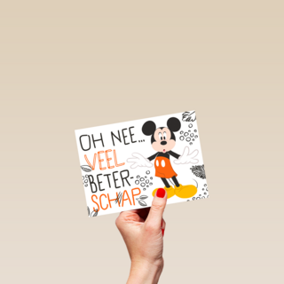 Beterschap kaart Mickey Mouse
